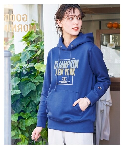 nissen（ニッセン）の「フード付プルオーバー/チャンピオン（パーカー・レディース・オートミール/インクブルー/黒・L/LL/3L/4L/5L/6L/8L/10L）」の18枚目の写真