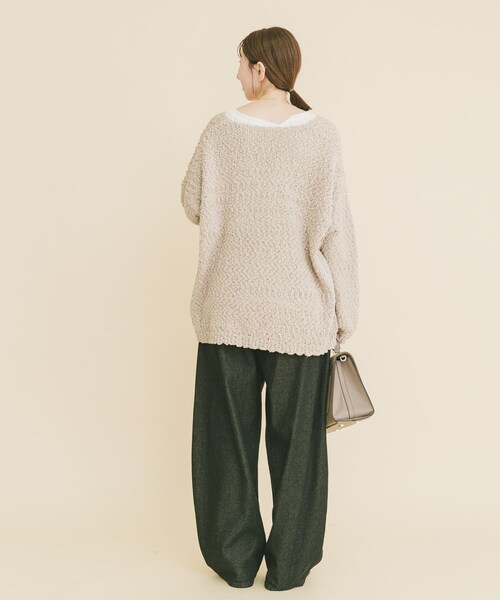 ITEMS URBANRESEARCH（アイテムズ アーバンリサーチ）の「デニムコクーンパンツ（デニムパンツ・レディース・WASHBLU/BLK・S/M）」の7枚目の写真