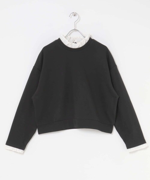 ITEMS URBANRESEARCH(アイテムズ アーバンリサーチ)の「フリルドッキングスウェット(スウェット・レディース・杢GRY/BLK・FREE)」の11枚目の写真