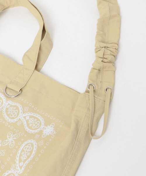 RODE SKO（ロデスコ）の「リップストップダブルショルダー柄トート（トートバッグ・メンズ・BEIGE・one）」の10枚目の写真