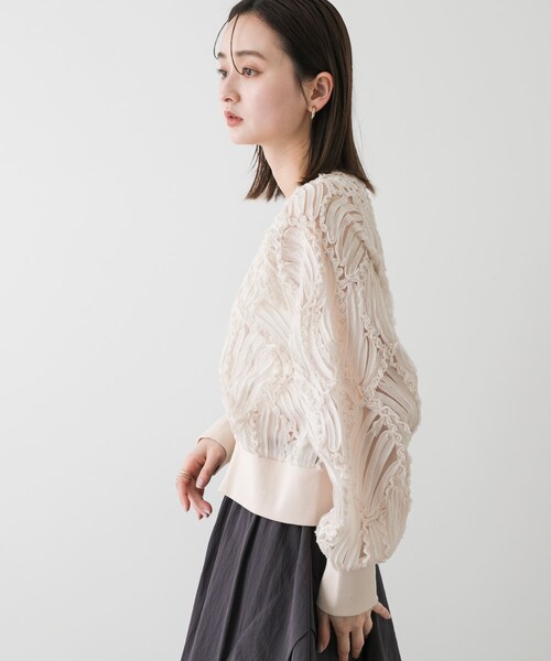 SENSE OF PLACE by URBAN RESEARCH(センスオブプレイスバイアーバンリサーチ)の「コードシシュウブルゾン(ブルゾン・レディース・IVORY/BLACK/BEIGE・one)」の8枚目の写真