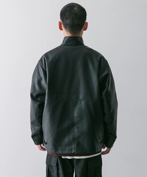 URBAN RESEARCH DOORS（アーバンリサーチドアーズ）の「FL ハリントンジャケット（ライダースジャケット・メンズ・BLACK・M/L）」の3枚目の写真