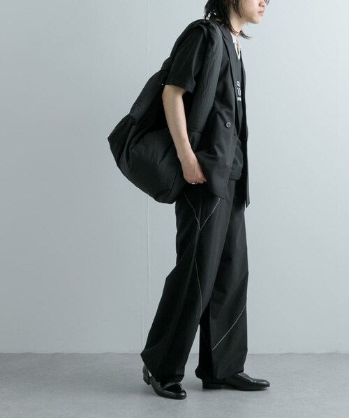 SENSE OF PLACE by URBAN RESEARCH（センスオブプレイスバイアーバンリサーチ）の「『ユニセックス』『セットアップ対応』 サイドスリットテーラードベスト（テーラードジャケット・メンズ・BLACK/GRAY/MINT・M/L）」の8枚目の写真