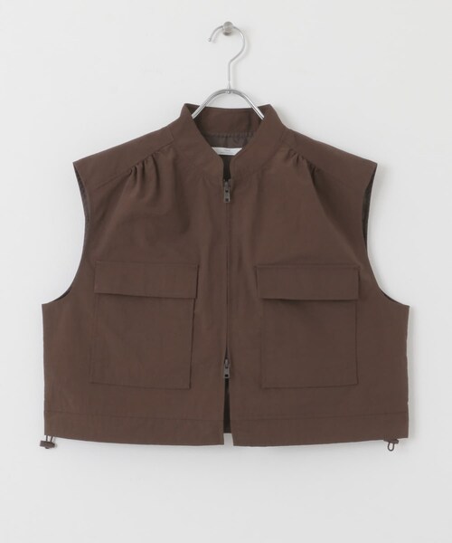 ITEMS URBANRESEARCH（アイテムズ アーバンリサーチ）の「ナイロンショートベスト（テーラードジャケット・レディース・BLK/BRN・FREE）」の16枚目の写真