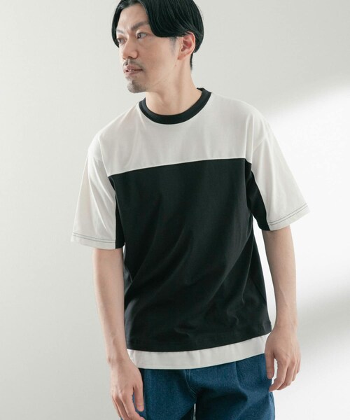 ITEMS URBANRESEARCH（アイテムズ アーバンリサーチ）の「フハクキリカエ TCクルーネックTシャツ（Tシャツ/カットソー・メンズ・BLU/BLK/GRN・M/L）」の18枚目の写真