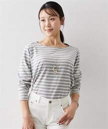 nissen | 【大きい胸専用】ナチュラルラインボーダーTシャツ(Tシャツ/カットソー)