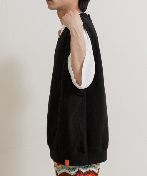 THE GOODLAND MARKET（ザグッドランドマーケット）の「TONY　MM SWEAT VEST（ベスト・メンズ・BLK/杢ASH・M/XL）」の8枚目の写真