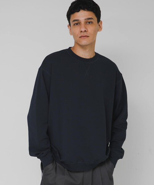 URBAN RESEARCH Sonny Label（アーバンリサーチサニーレーベル）の「ヘビーウェイトコットンベーシックスウェット（スウェット・メンズ・ネイビー/ブラック/チャコール/杢グレー/ダークブラウン・S/M/L/XL）」の6枚目の写真