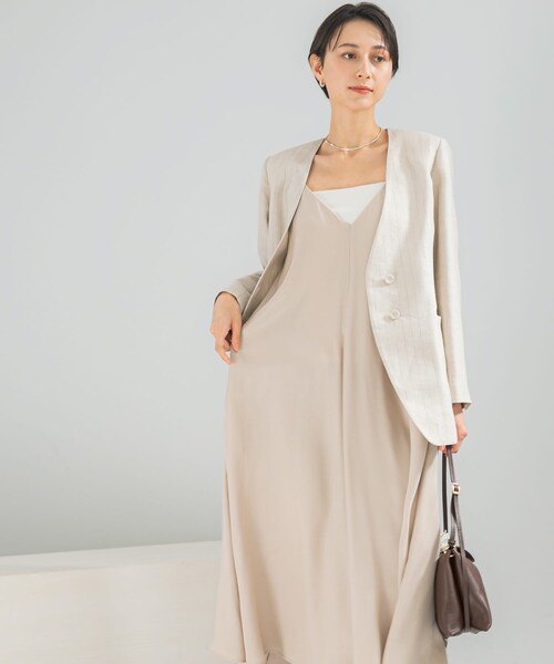 URBAN RESEARCH ROSSO（アーバンリサーチロッソ）の「2WAYキュプラ混キャミワンピース（ワンピース・レディース・LIGHTBEIGE/BLUE/BLACK・Free）」の16枚目の写真
