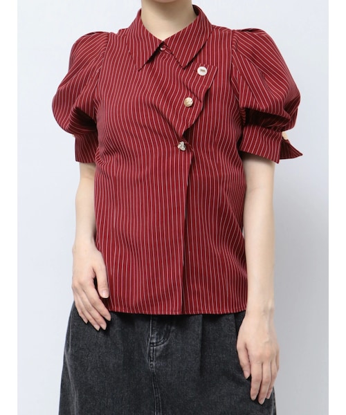 dazzlin マルチボタンデザインブラウス dazzlin（ダズリン）の「マルチボタンデザインブラウス（シャツ