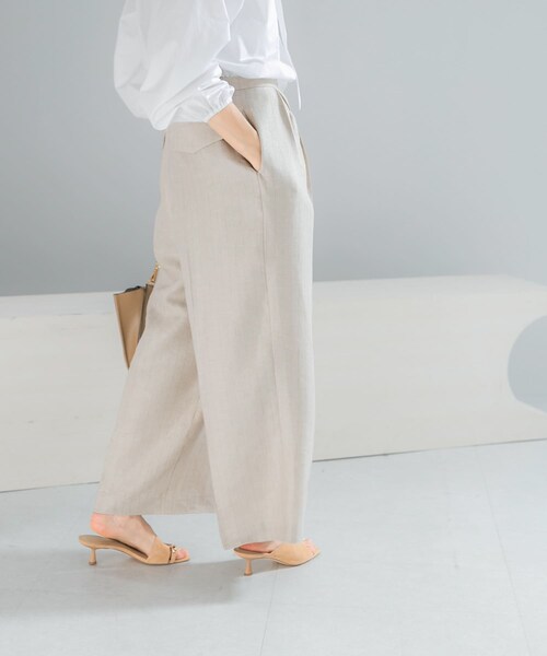 URBAN RESEARCH ROSSO（アーバンリサーチロッソ）の「ラメリネンストライプワイドパンツ（その他パンツ・レディース・BEIGE/CHARCOAL・36/38）」の11枚目の写真