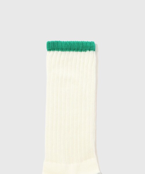 ADAM ET ROPE'(アダムエロペ)の「【HELLA GREEN/ヘラグリーン】Minted GREEN Sox(ソックス/靴下・メンズ・ブラック/グリーン・F)」の5枚目の写真