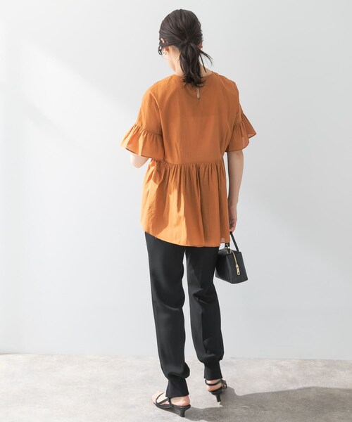 URBAN RESEARCH ROSSO（アーバンリサーチロッソ）の「F by ROSSO　コットンボイル切替ギャザーブラウス（シャツ/ブラウス・レディース・LAVENDER/MINT/L/BROWN/BLACK・FREE）」の20枚目の写真