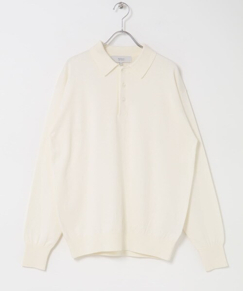 URBAN RESEARCH ROSSO（アーバンリサーチロッソ）の「コットンカシミヤニットポロシャツ（ニット/セーター・メンズ・GRAY/BLACK/IVORY/GREIGE・M/L）」の13枚目の写真