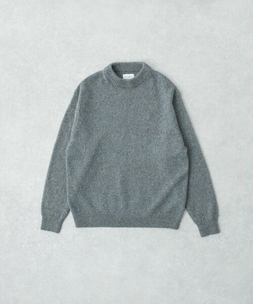 URBAN RESEARCH（アーバンリサーチ）の「new basic　CASHMERE SILK MOULINE CREW-NECK KNIT（ニット/セーター・メンズ・PEARL GRAY/CHARCOAL・M/L/XL）」の3枚目の写真