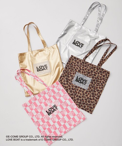 VIS（ビス）の「【LOVE BOAT VIS別注】ロゴトートバッグ【A4対応】（トートバッグ・レディース・ゴールド/シルバー/ピンク系/ブラウン・F）」の10枚目の写真