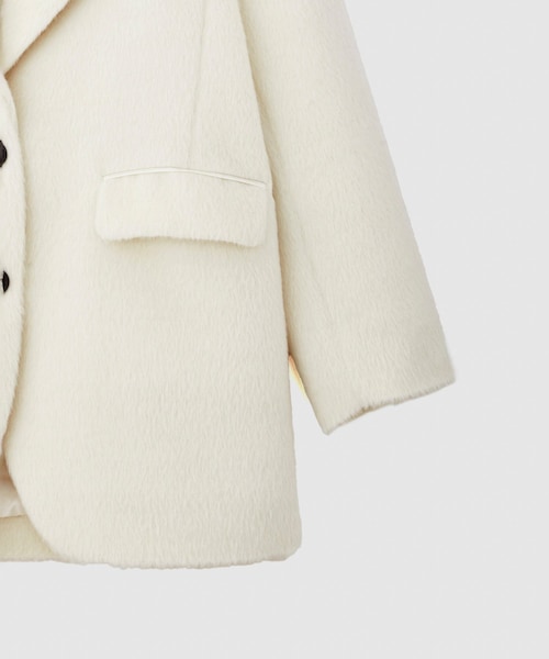 ROPE'（ロペ）の「シャギージャケット（テーラードジャケット・レディース・オフホワイト・36/38）」の8枚目の写真