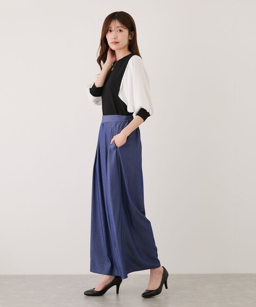 Jayro(ジャイロ)の「デニムワイドパンツ(デニムパンツ・レディース・ブラック系/ブルー・F)」の20枚目の写真