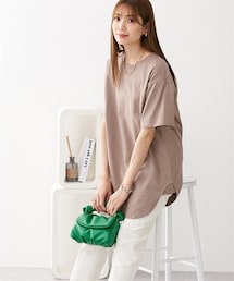 nissen | 綿１００％　ゆるシルエットラウンドへムチュニック(チュニック)