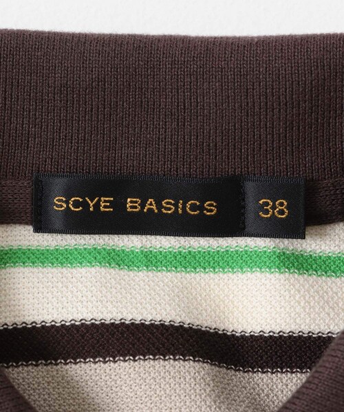 URBAN RESEARCH DOORS(アーバンリサーチドアーズ)の「Scye STRIPEDCOTTONSHIRTS(ポロシャツ・レディース・グリーンST/パープルST・38)」の9枚目の写真