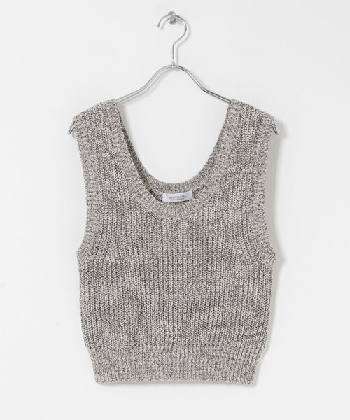 URBAN RESEARCH Sonny Label（アーバンリサーチサニーレーベル）の「メランジテープヤーンUネックニットベスト（ベスト・レディース・グレー系/ベージュ系・Free）」の11枚目の写真