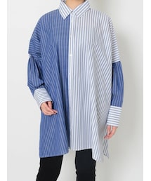 MURUA | ブロッキングストライプシャツ(シャツ/ブラウス)