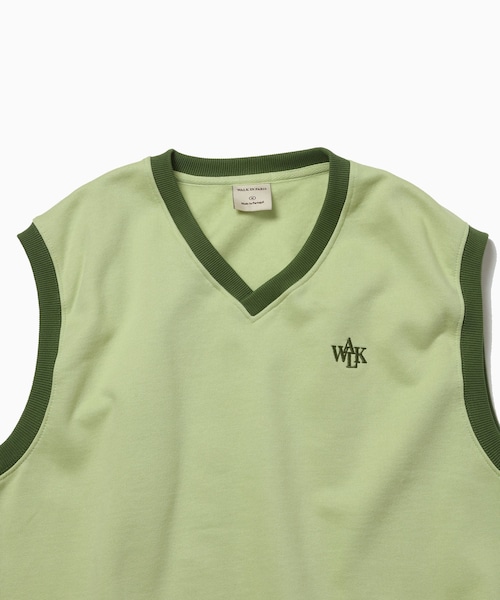 ADAM ET ROPE'(アダムエロペ)の「【WALK IN PARIS/ウォーク イン パリス】Emerald green sleeveless sweatshirt(ベスト・メンズ・ライトグリーン・L/M)」の4枚目の写真