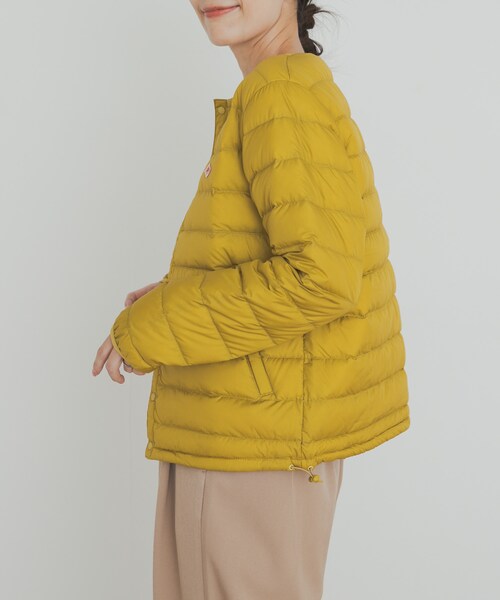 URBAN RESEARCH DOORS（アーバンリサーチドアーズ）の「DANTON　INNERDOWN CREWNECKJACKET（その他アウター・レディース・BLACK/OY.WHITE/SMOKY PINK/MUSTARD・S）」の13枚目の写真