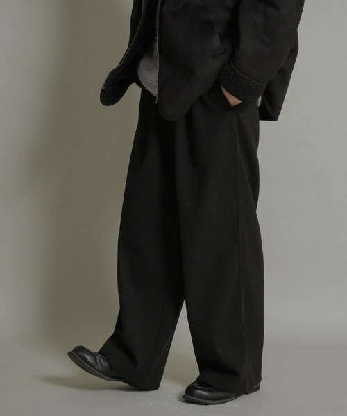 SENSE OF PLACE by URBAN RESEARCH（センスオブプレイスバイアーバンリサーチ）の「ジャージメルトンタックワイドパンツ（その他パンツ・メンズ・BLACK/CHARCOAL/L.GRAY・M/L）」の11枚目の写真