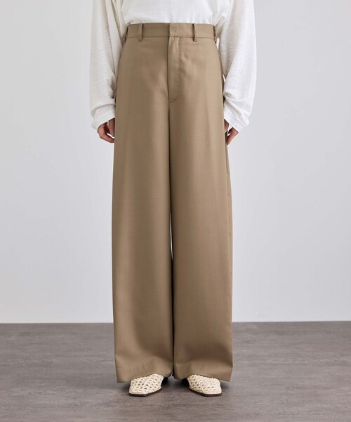 ADAM ET ROPE'(アダムエロペ)の「ウーステッドツイルタックパンツ / セットアップ対応(その他パンツ・レディース・チャコール/ベージュ系・M/S)」の17枚目の写真