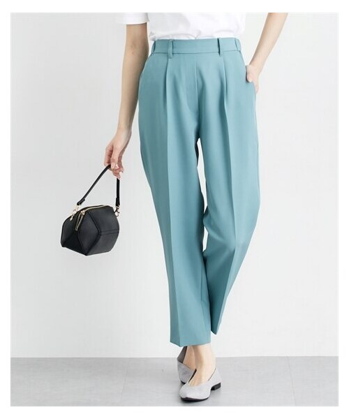 nissen（ニッセン）の「タックテーパードパンツ（パンツ・レディース・黒/ブルーグリーン/イエロー/ピンク/オフホワイト/オペラピンク・M/L/LL/3L/4L/5L/6L）」の22枚目の写真