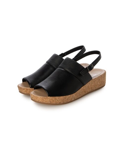 ing(イング)の「イング ing バックベルトウエッジサンダル (サンダル・レディース・BL/IVC/YLC・S/22.5cm/M/23.5cm/L/24.5cm)」の1枚目の写真