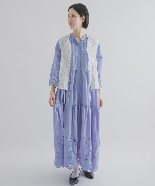 THE GOODLAND MARKET（ザグッドランドマーケット）の「FANAKA　ノースリーブブラウス（シャツ/ブラウス・レディース・WHITE/BLACK・Free）」の8枚目の写真