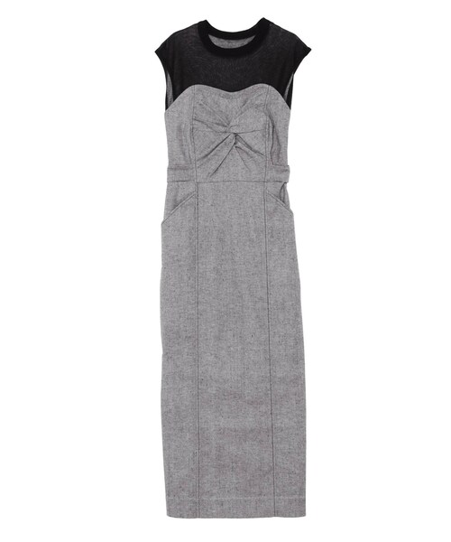 LAGUNAMOON（ラグナムーン）の「カラーステッチドッキングツイストワンピース（ワンピース・レディース・ブラック/ピンク/オレンジ/グリーン・S/M）」の7枚目の写真