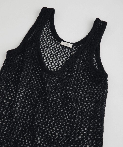 LAATO（ラート）の「tulle mesh knit tank（ニット/セーター・レディース・ミスト/インク・FREE）」の4枚目の写真