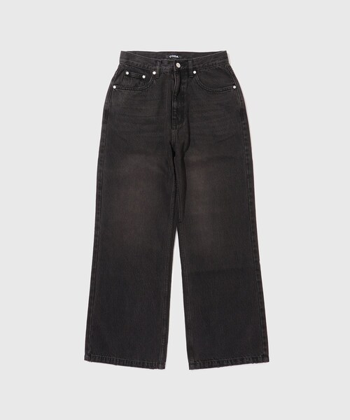 ADAM ET ROPE'(アダムエロペ)の「【CODA/コーダ】DISTRESSED EXTENDED CUT FLARED JEANS(デニムパンツ・メンズ・ブラック・0/1/2)」の2枚目の写真