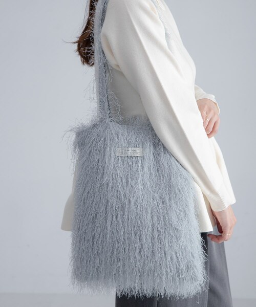 URBAN RESEARCH Sonny Label（アーバンリサーチサニーレーベル）の「シャギートートバッグ（トートバッグ・レディース・クリーム/ブルーグレー/ブラック・one）」の16枚目の写真