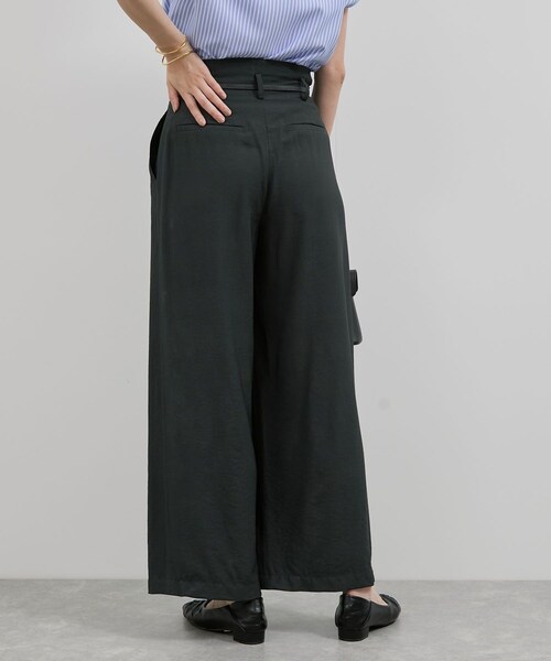 VIS（ビス）の「ボックスタックリラックスパンツ（その他パンツ・レディース・チャコール/ベージュ・F）」の14枚目の写真