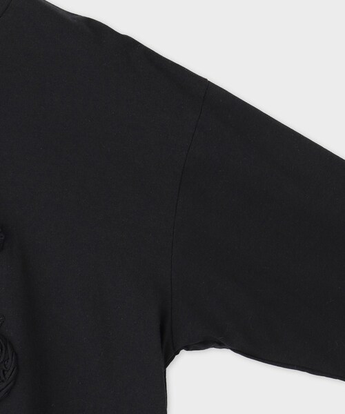 ROPE'(ロペ)の「【Masaco Teranishi(マサコテラニシ)】MONARDA EMBROIDERED LONG TEE|トップス(Tシャツ/カットソー・レディース・ブラック/オフホワイト・F)」の10枚目の写真