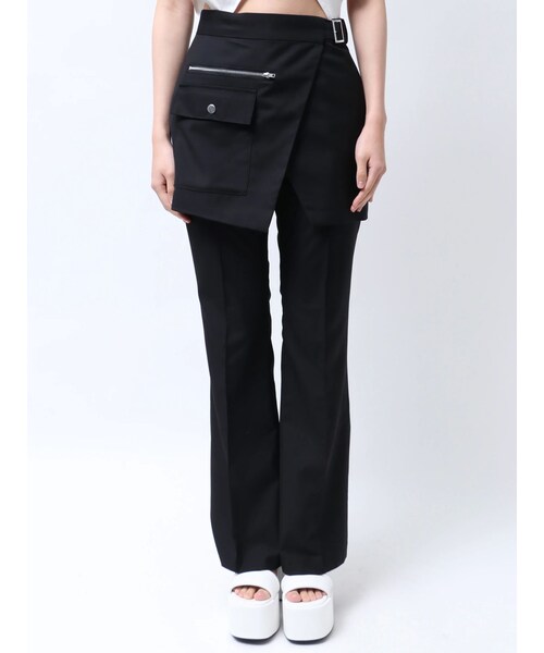 EMODA（エモダ）の「2WAYポケットスカートパンツ（その他パンツ・レディース・グレー/ブラック/ブラウン/ライトミックス・S/M）」の12枚目の写真