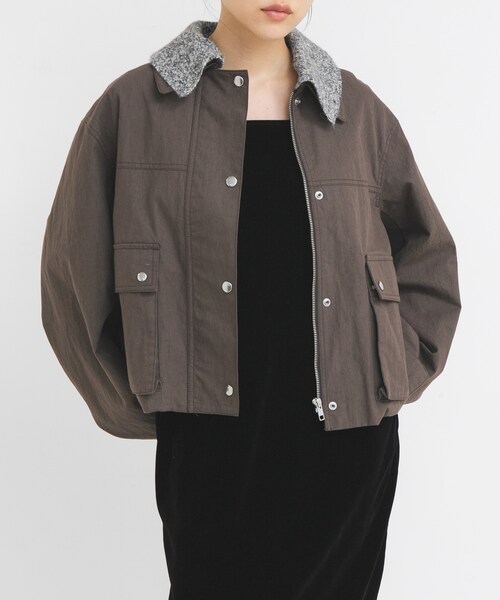 KBF（ケイビーエフ）の「2WAYカラーバルーンブルゾン（ブルゾン・レディース・SMOKYBEIGE/KHAKI/BROWN・One）」の9枚目の写真