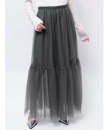 MERCURYDUO | 【OUNNOUN】チュールティアードスカート(その他)