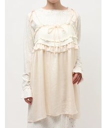 merry jenny（メリージェニー）の「リボンレースペプラムビスチェ