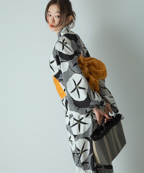 SENSE OF PLACE by URBAN RESEARCH(センスオブプレイスバイアーバンリサーチ)の「浴衣3点セットワンピ(変織紅梅)(その他・レディース・葡萄/朝顔A/朝顔B/向日葵・one/One)」の10枚目の写真