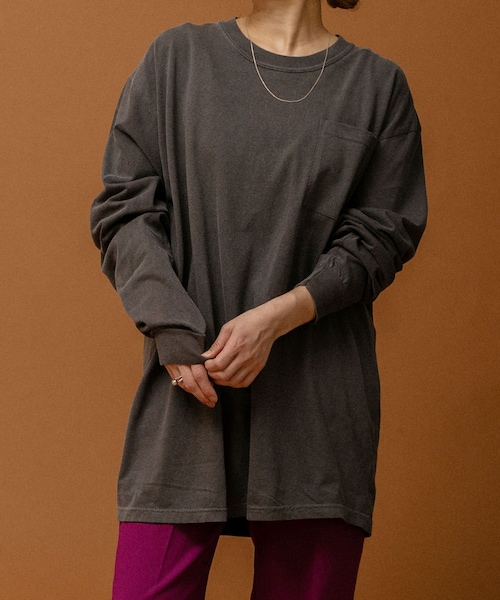 URBAN RESEARCH（アーバンリサーチ）の「RELAX FIT　ポケットロングスリーブ（Tシャツ/カットソー・メンズ・MINT/WHITE/PAPPER/GREY/オーキッド/プロブルー・FREE）」の2枚目の写真