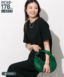 slattgir | 高身長　汗染みしにくい綿１００％カットソーマキシ丈ワンピース　（トールサイズ）(ワンピース)