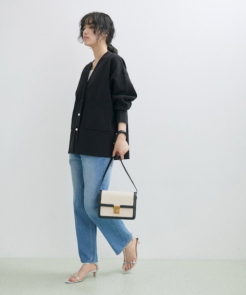 ADAM ET ROPE'（アダムエロペ）の「【サステナブル】オーガニックコットンフラップショルダーバッグ（ショルダーバッグ・レディース・ブラック/ブラウン・F）」の15枚目の写真