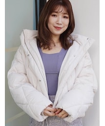 MERCURYDUO | 2WAY中綿フーテッドキルティングショートコート(ブルゾン)