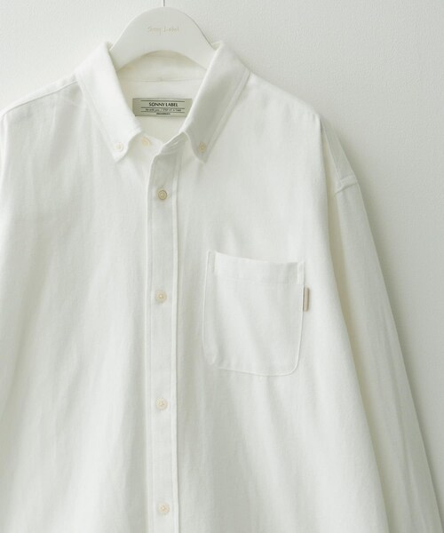 URBAN RESEARCH Sonny Label（アーバンリサーチサニーレーベル）の「シャギーオックスボタンダウンシャツ（シャツ/ブラウス・メンズ・オフ/グレー/ネイビー/グレーチェック・M/L/XL）」の5枚目の写真