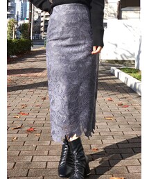 MERCURYDUO | リーフケミカルレースタイトスカート(スカート)